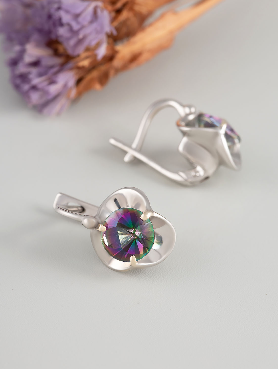 1274R Хрусталь М Серьги (Ag 925)