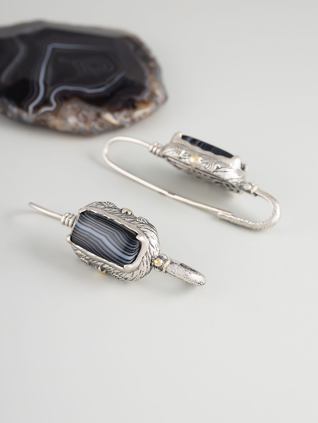 Err1350z Агат Серьги (Ag 925)