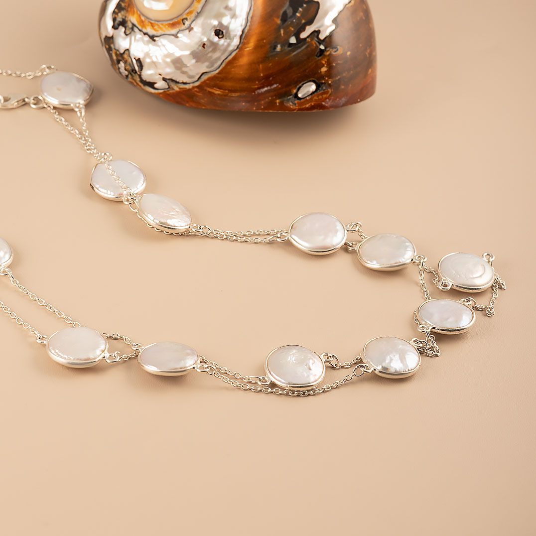 1300124 Колье (Ag 925)