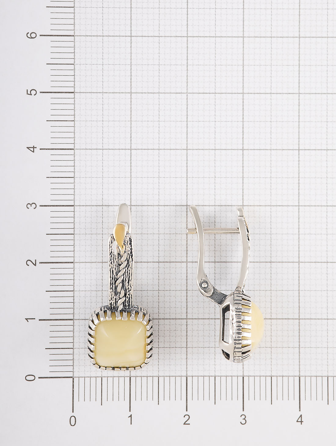 Err1505z Янтарь Серьги (Ag 925)