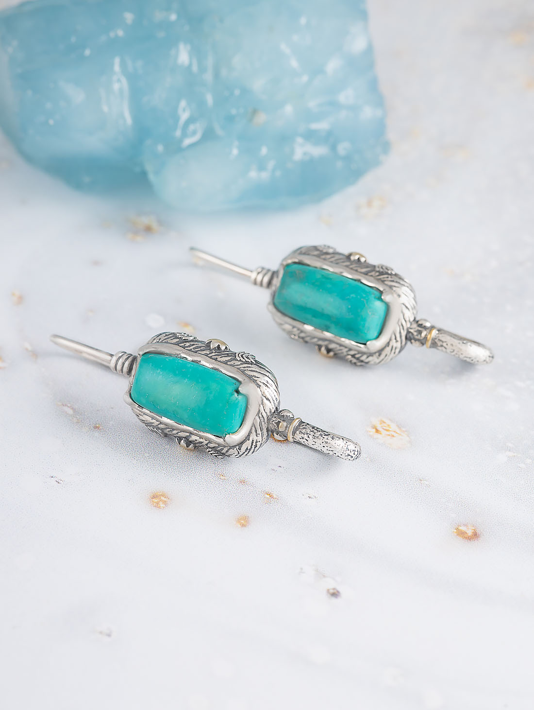 Err1350z Бирюза Серьги (Ag 925)