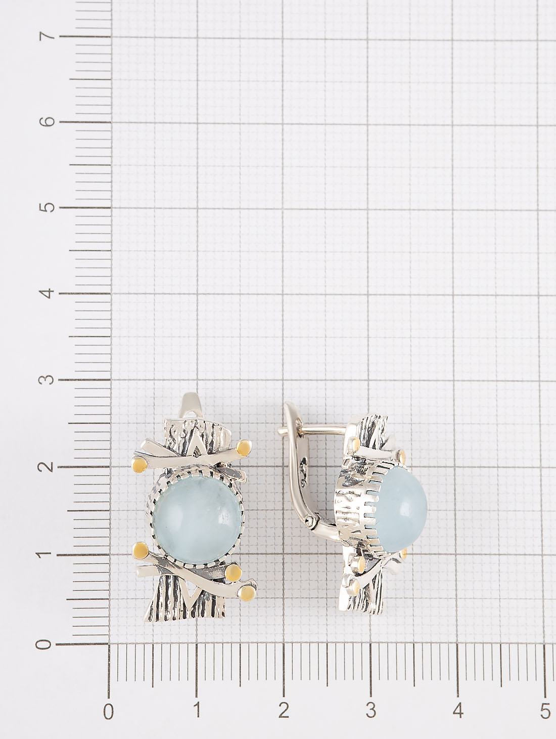 Err1491z Аквамарин Серьги (Ag 925)