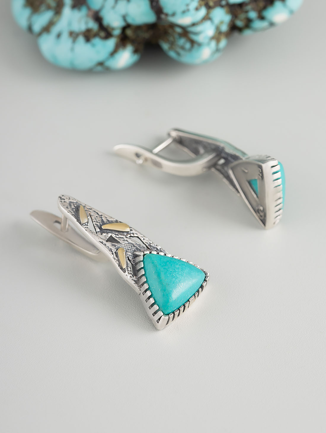 Err1495z Бирюза Серьги (Ag 925)