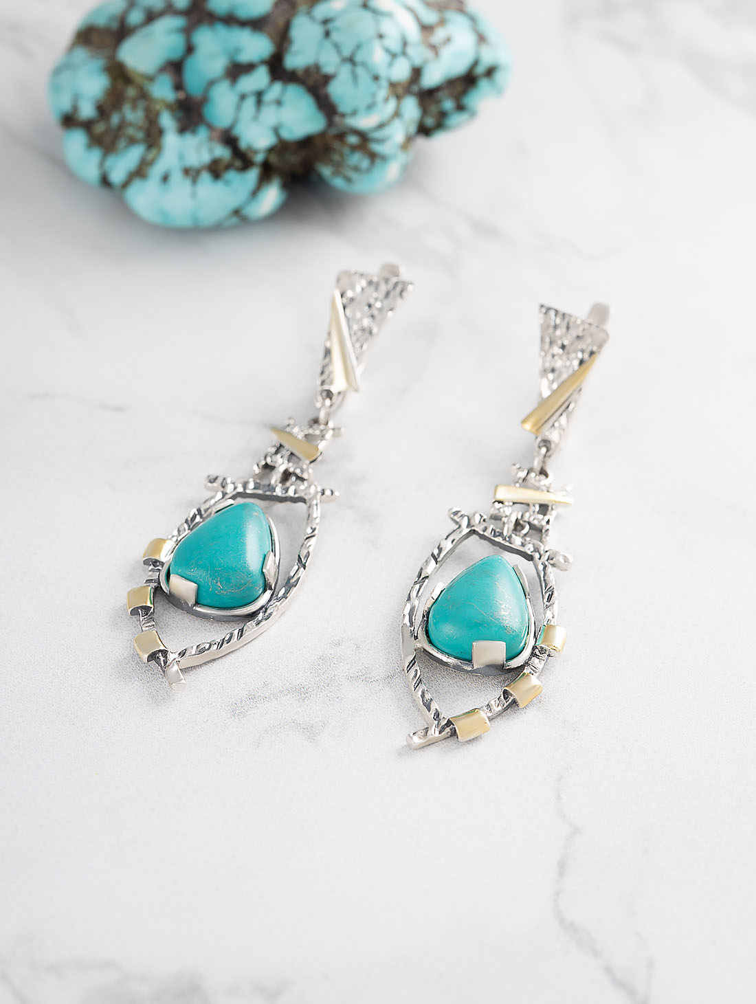 Err1462z Бирюза Серьги (Ag 925)