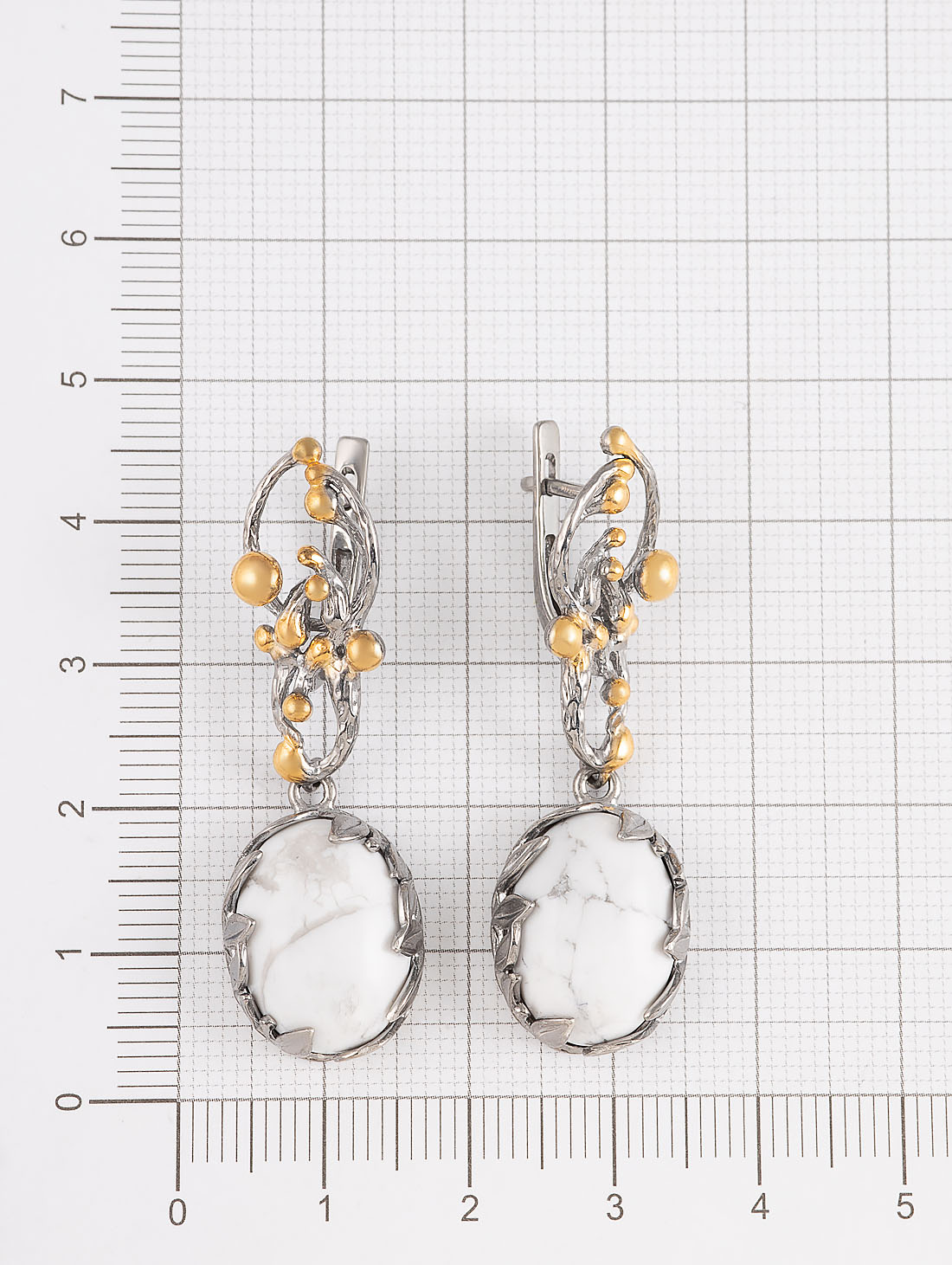 1593R Кахолонг Серьги (Ag 925)