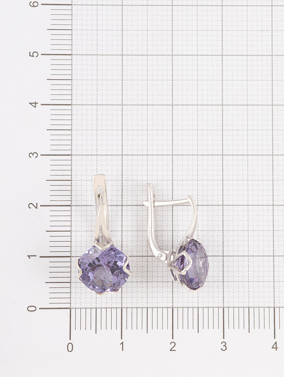 1490R Александрит Серьги (Ag 925)