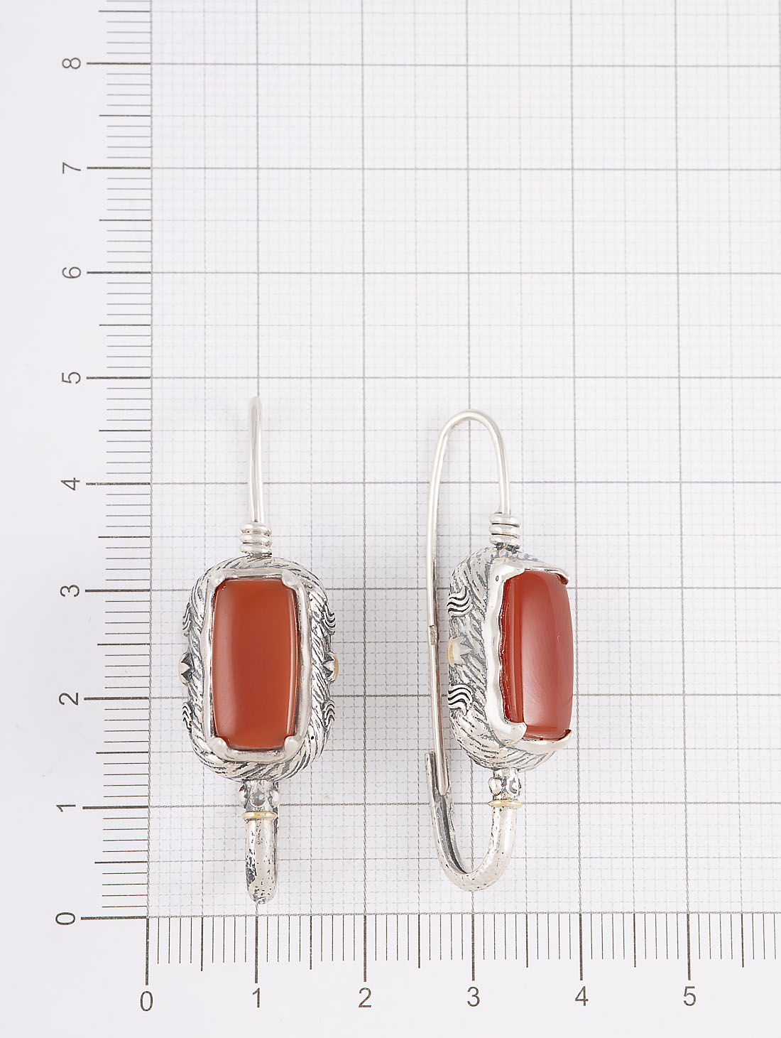 Err1350z Сердолик Серьги (Ag 925)