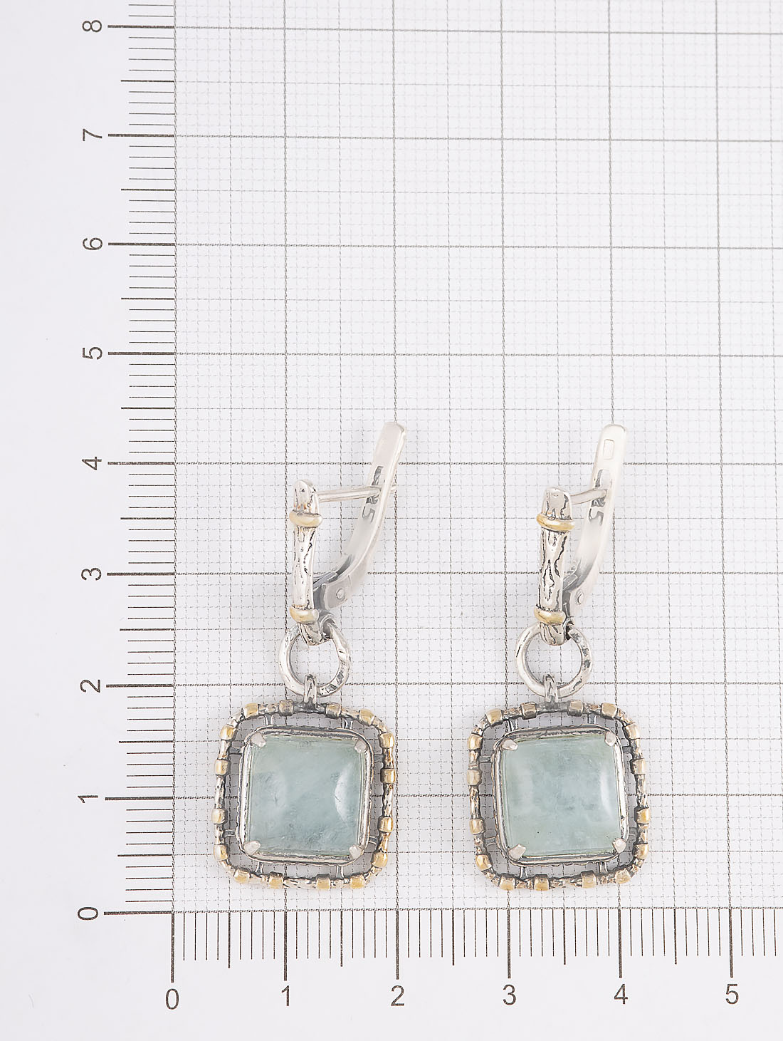 Err1324z Аквамарин Серьги (Ag 925)