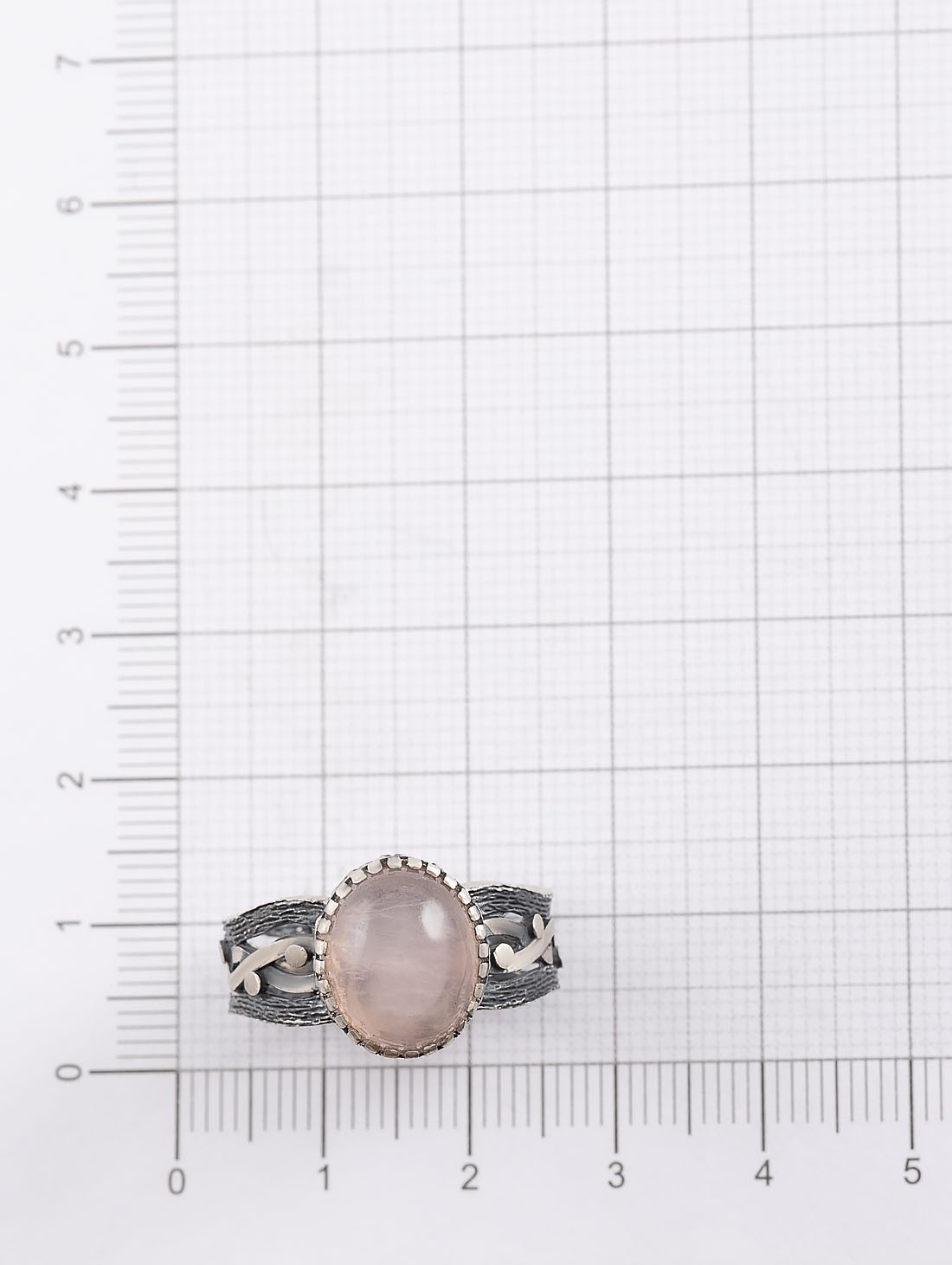 Rrr1497 Роз.кварц Кольцо (Ag_925)