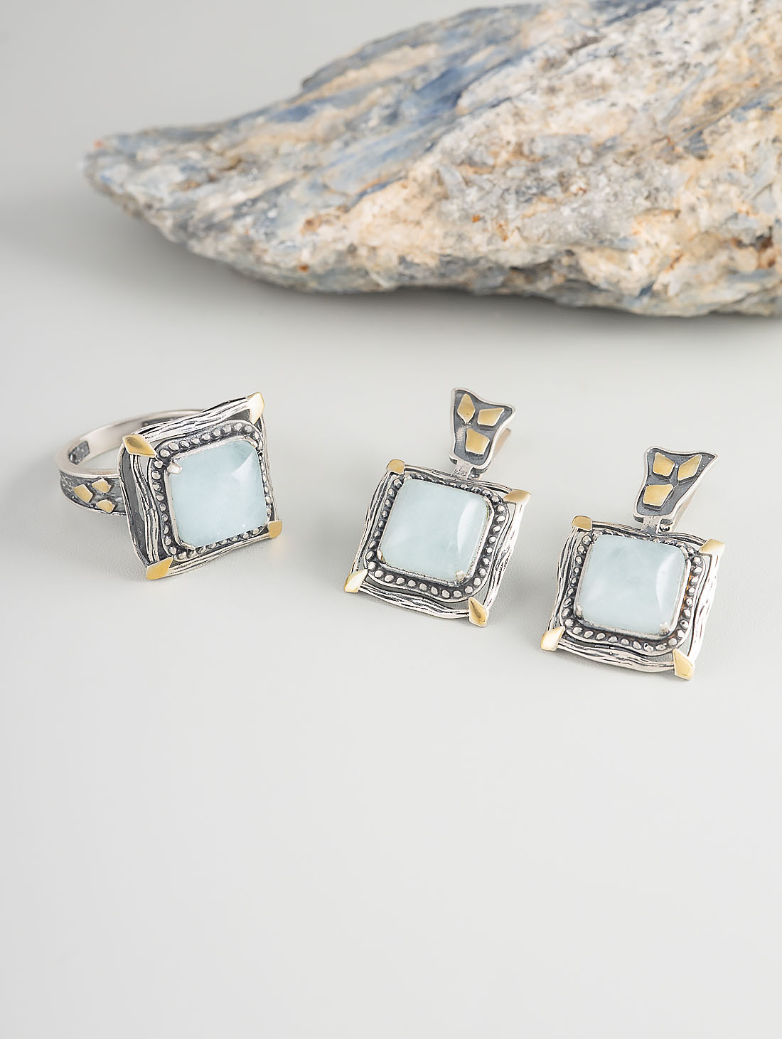 Rrr1340z Аквамарин Кольцо (Ag 925)