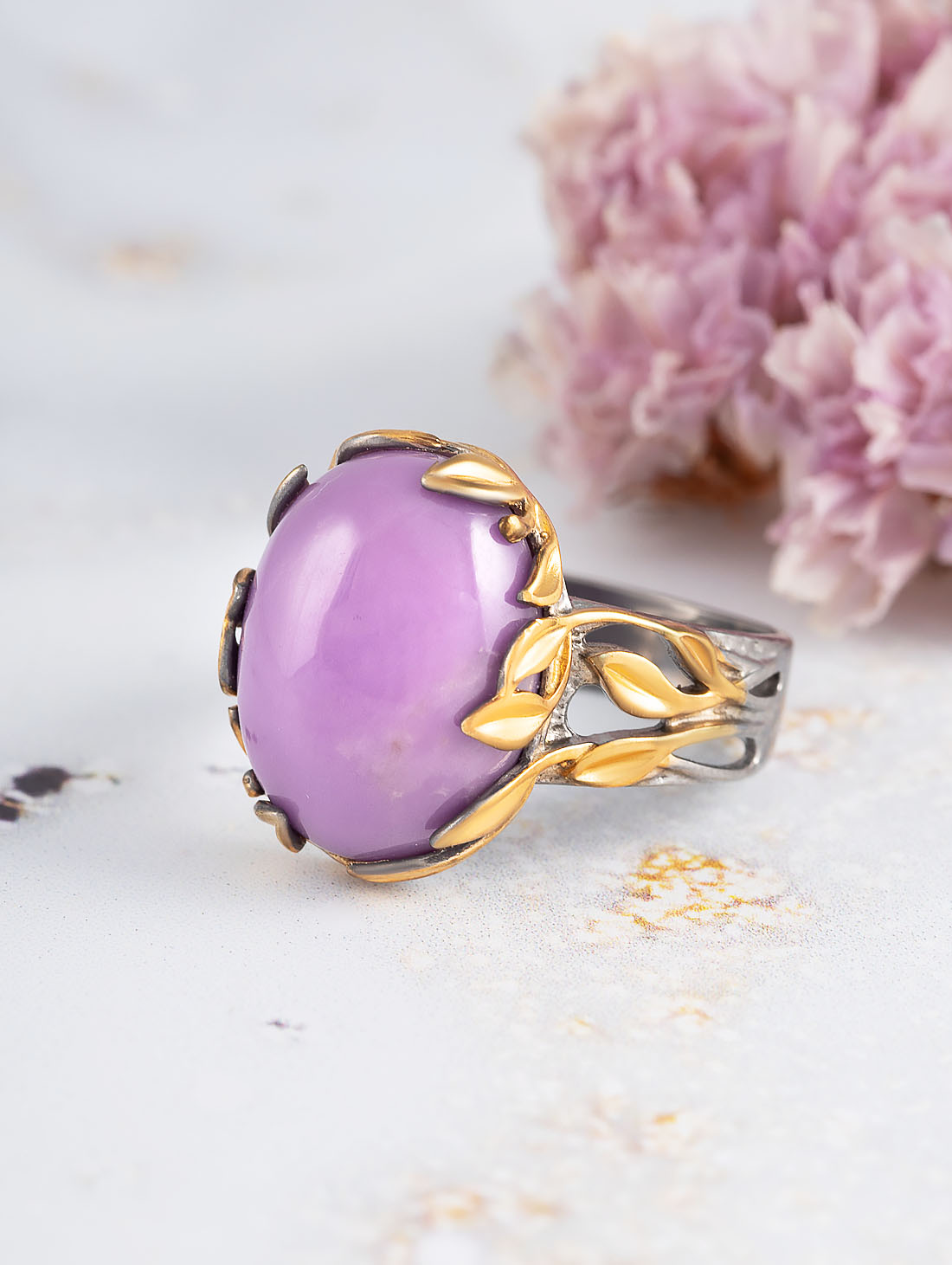 0593R Фосфосидерит Кольцо (Ag 925)