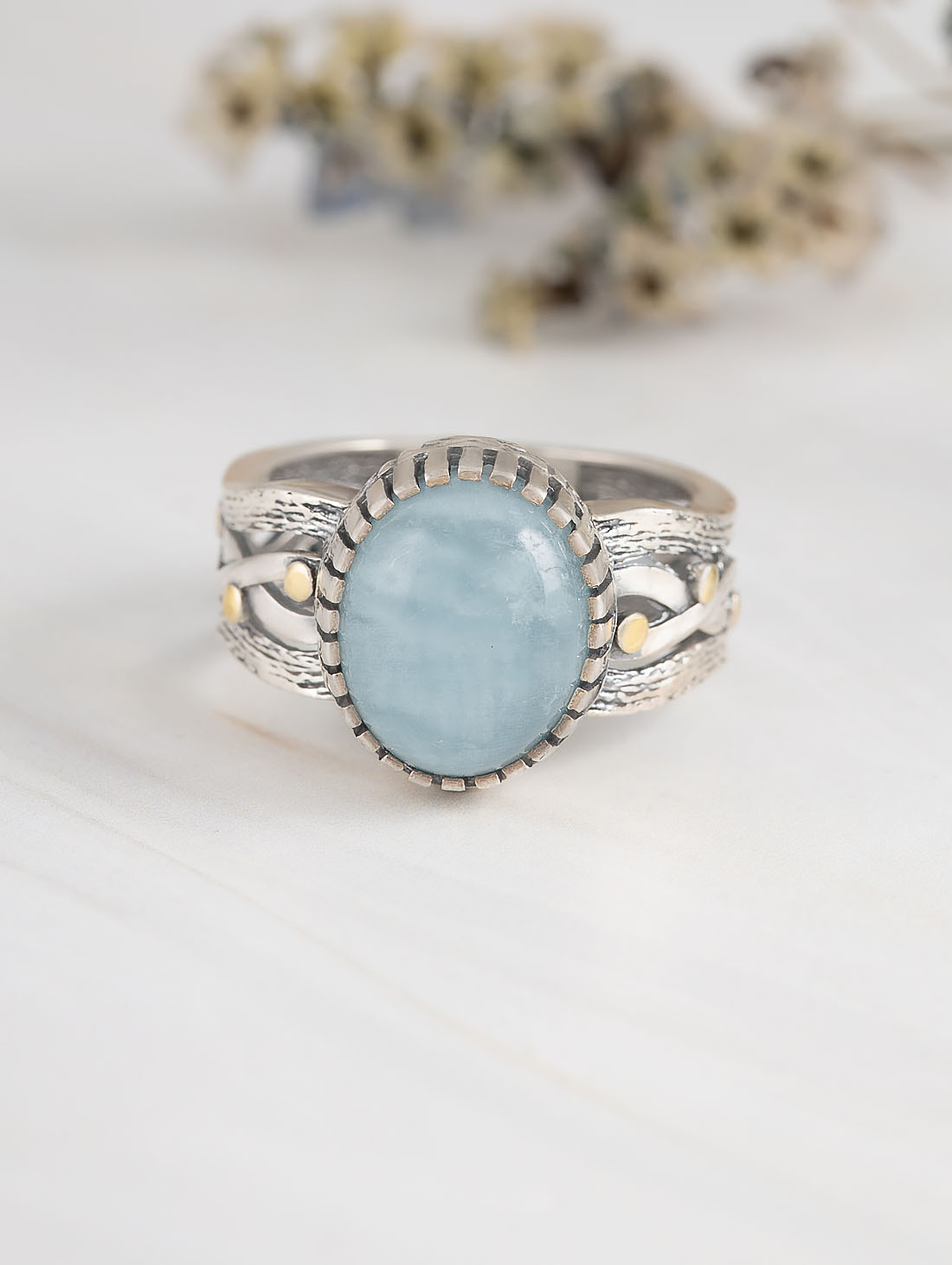 Rrr1497z Аквамарин Кольцо (Ag_925)