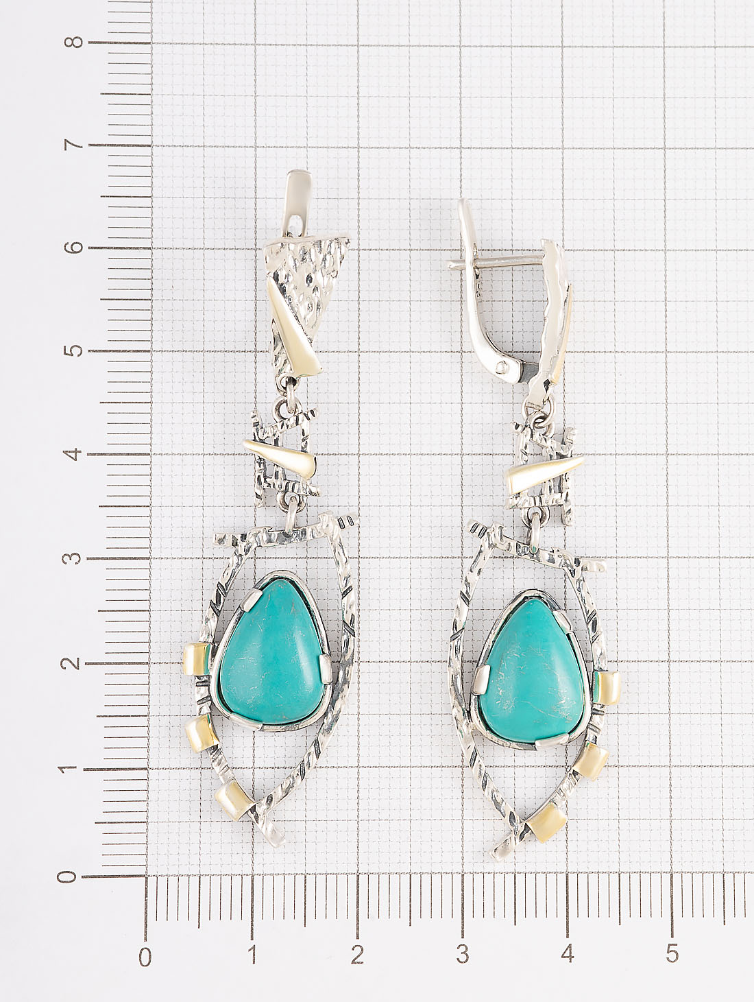 Err1462z Бирюза Серьги (Ag 925)