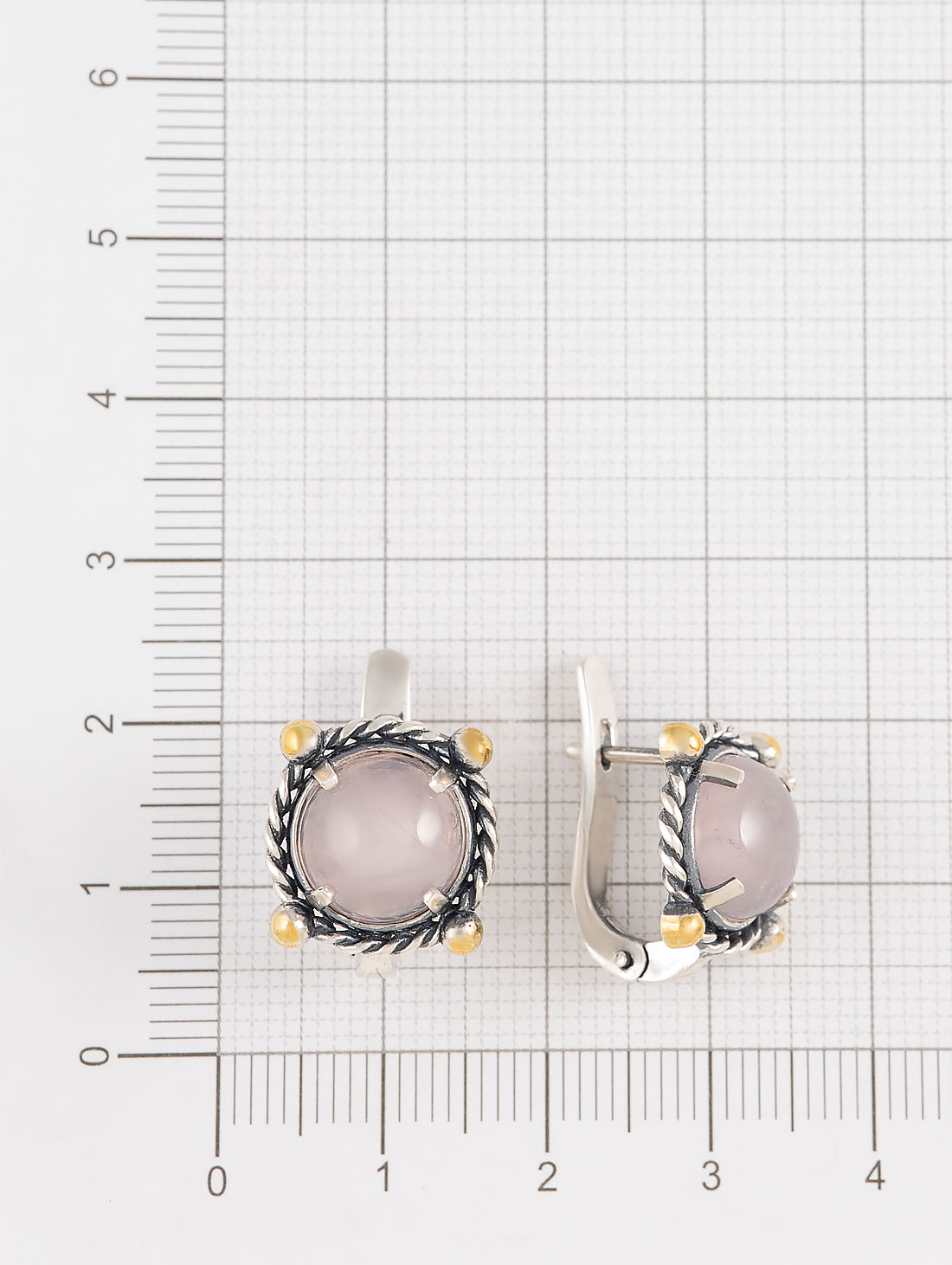 Err1480z Роз.кварц Серьги (Ag 925)
