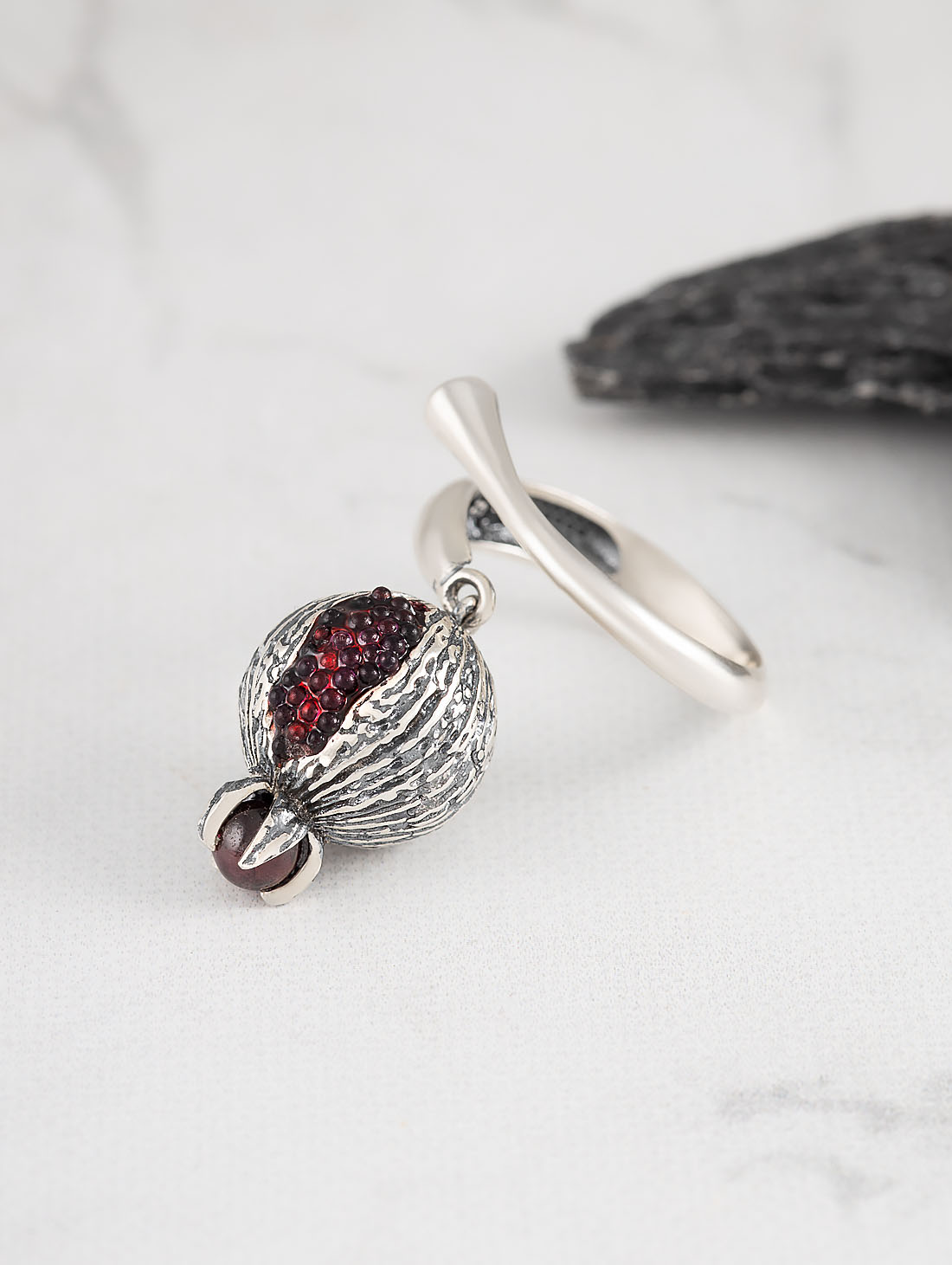 Rrr1357z Гранат Кольцо (Ag 925)