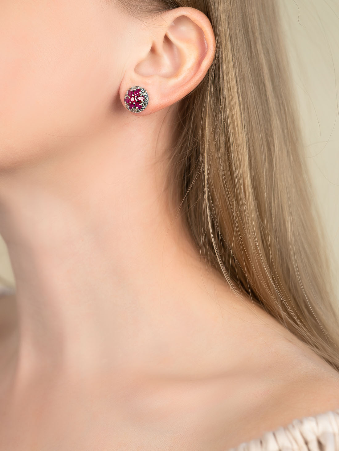 300207 Серьги пуссеты (Ag 925)