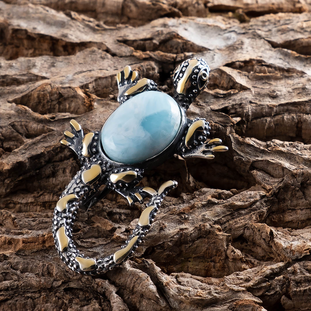 Brr1264z Ларимар Брошь (Ag 925)