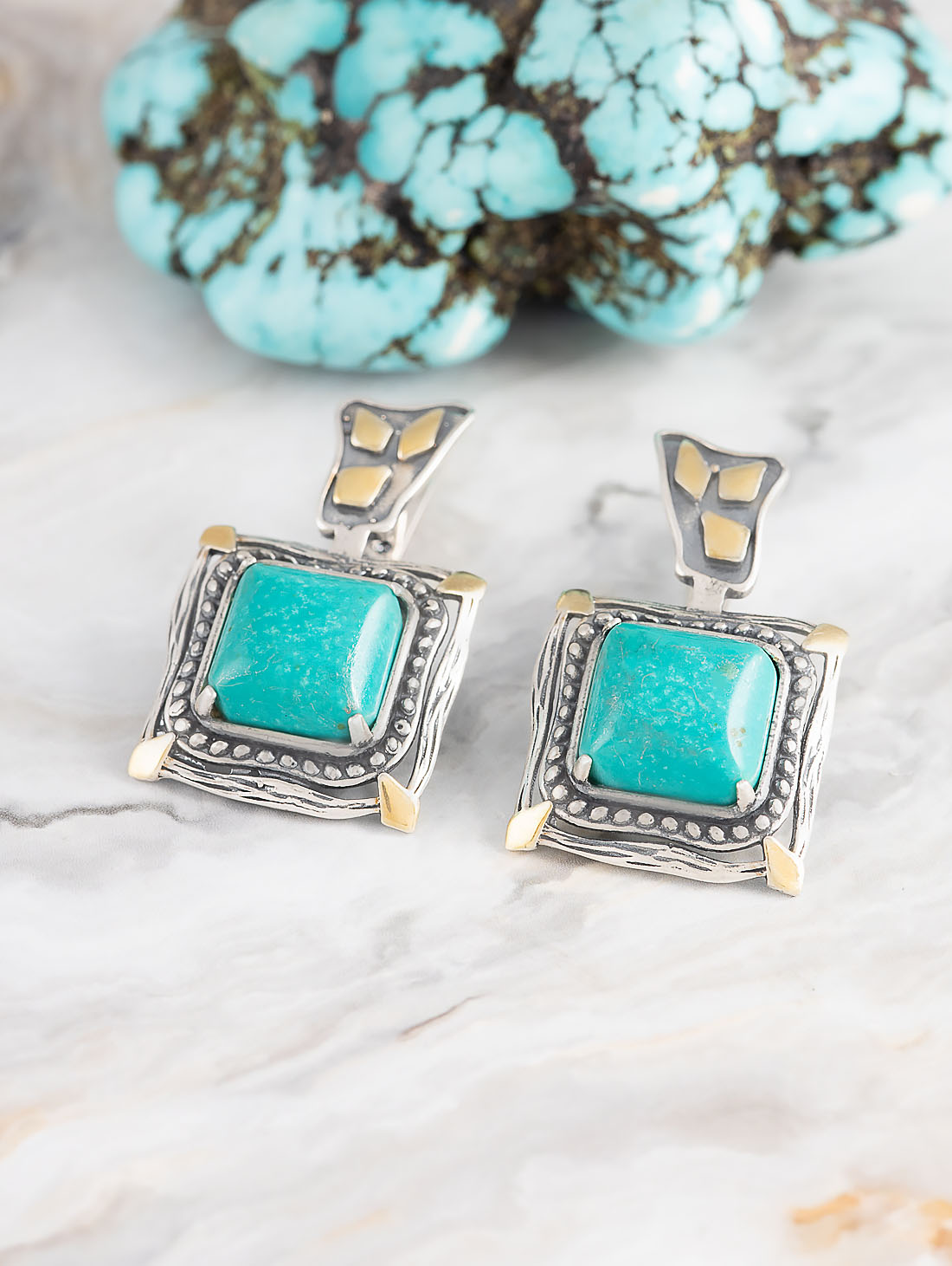 Err1340z Бирюза Серьги (Ag 925)