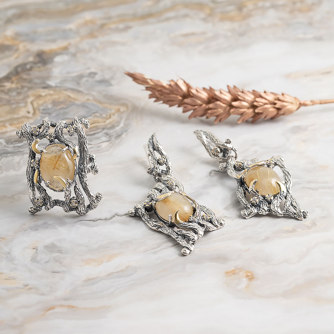 Err1103z Рутил Серьги (Ag 925)