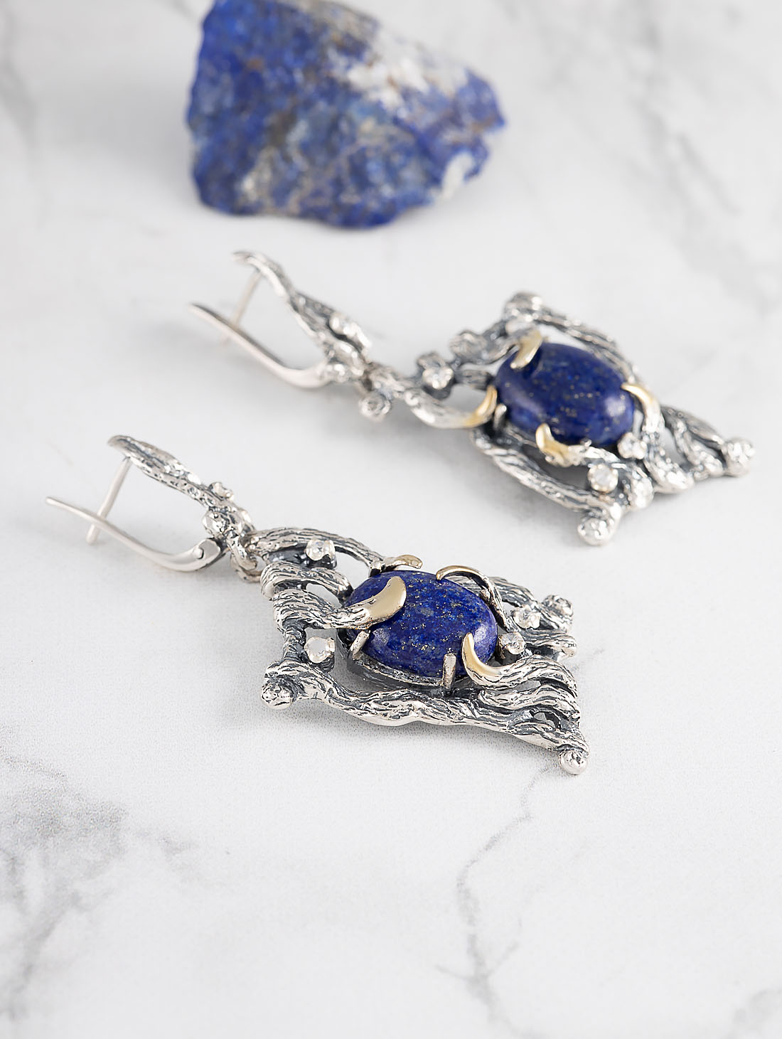 Err1103z Лазурит Серьги (Ag_925)