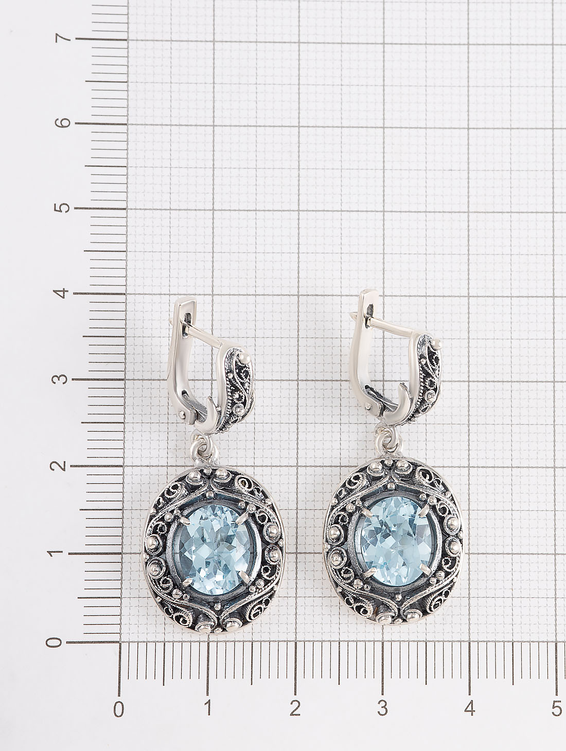 1222 Топаз Серьги (Ag 925)