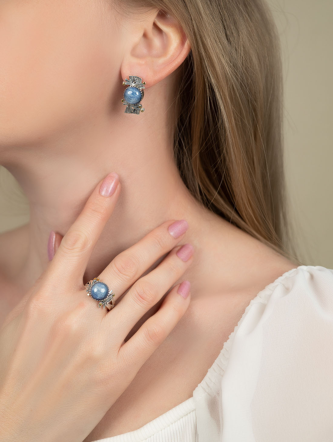 Rrr1491z Кианит Кольцо (Ag_925)