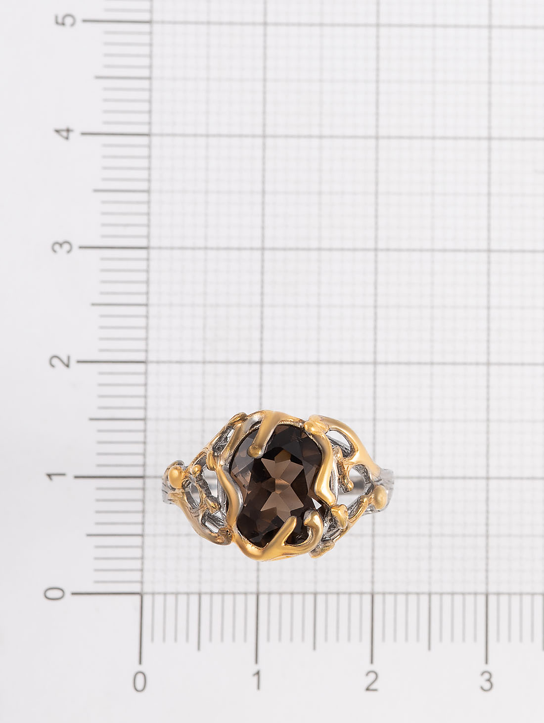 0603R Раухтопаз Кольцо (Ag 925)