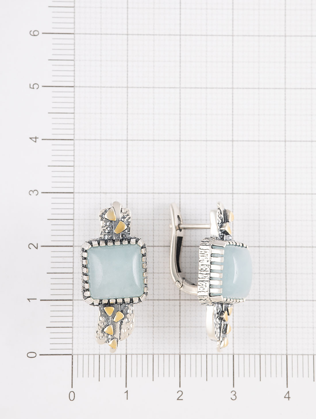 Err1493z Аквамарин Серьги (Ag 925)