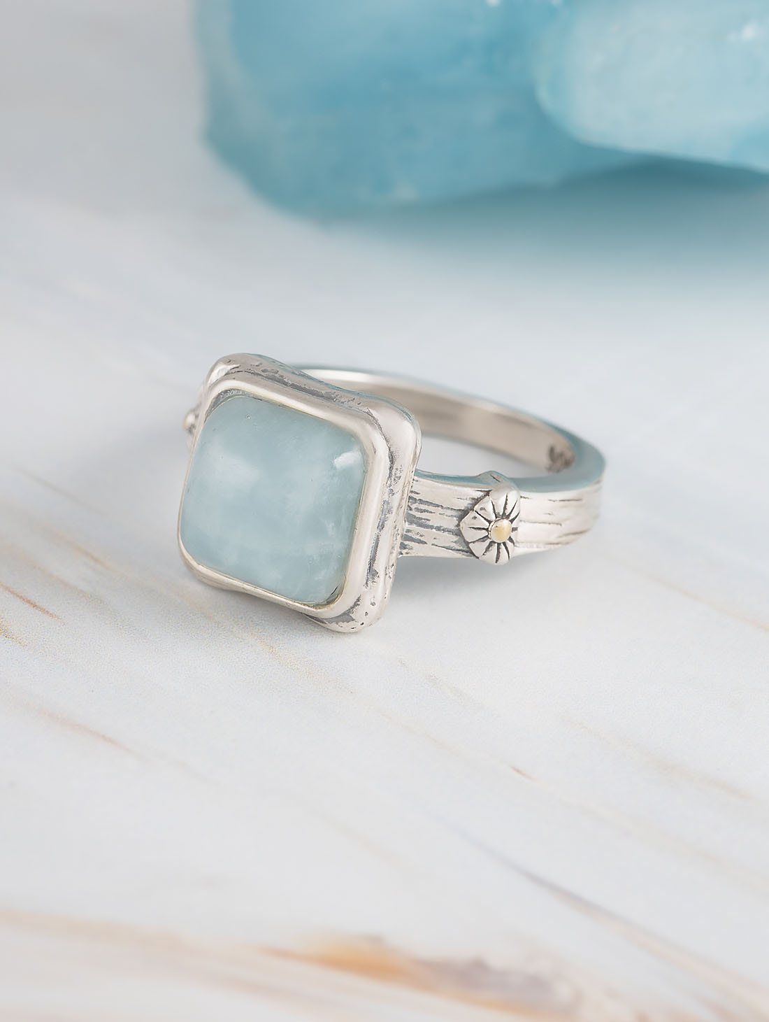 Rrr1260z Аквамарин Кольцо (Ag 925)