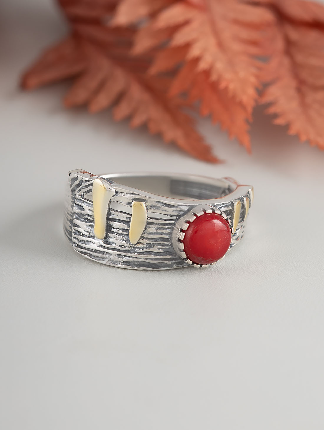 Rrr1498z Коралл Кольцо (Ag_925)