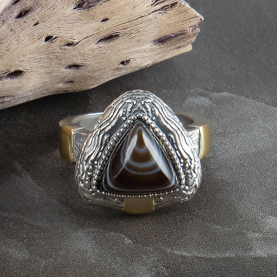 Rrr1259z Агат Кольцо (Ag 925)