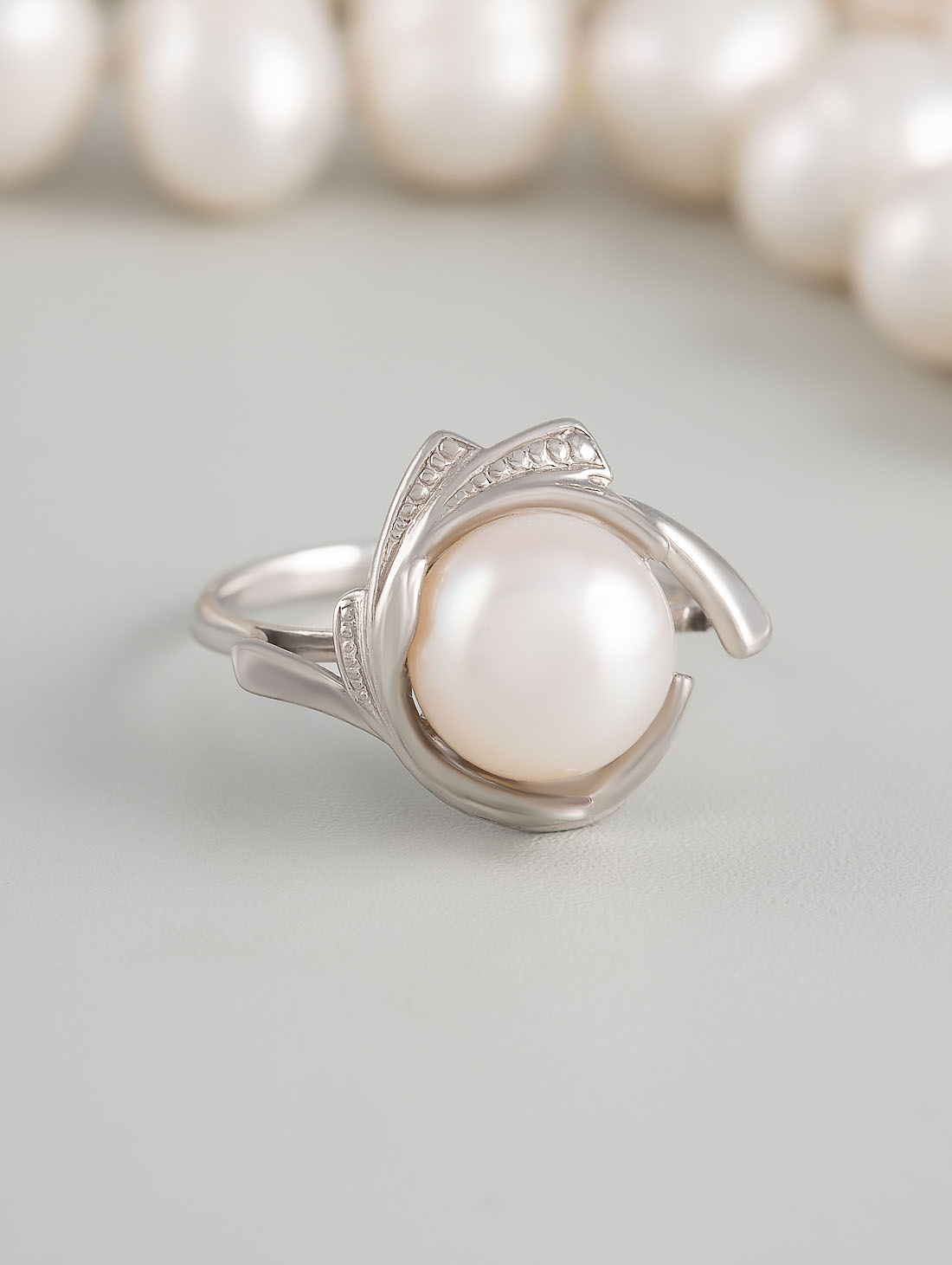 0387R Жемчуг Кольцо (Ag 925)