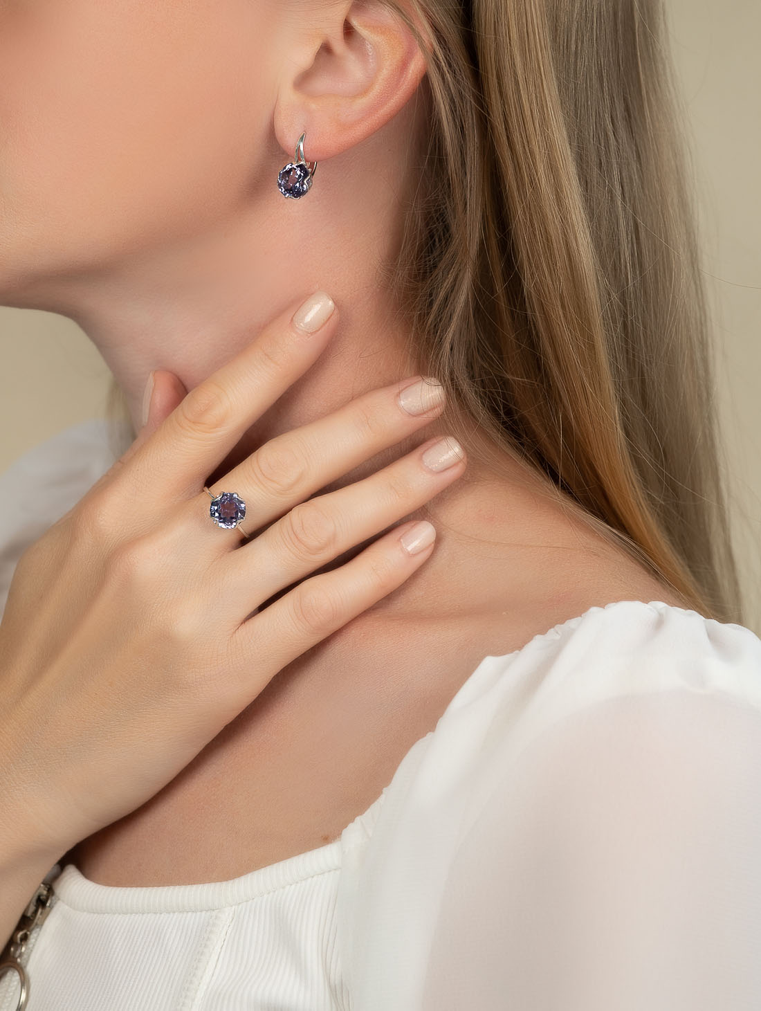 0490R Александрит Кольцо (Ag 925)