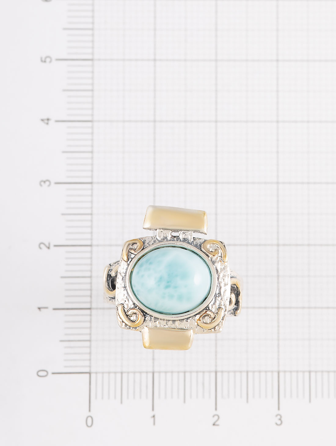 Rrr1157z Ларимар Кольцо (Ag 925)