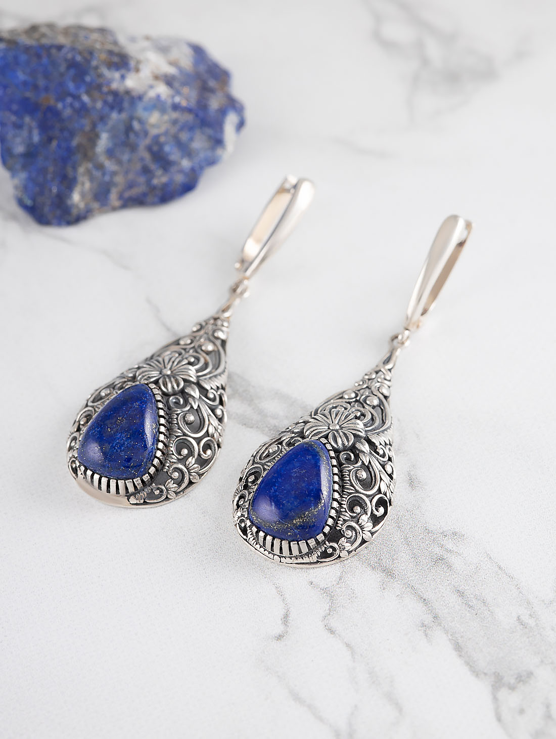 Err1475z Лазурит Серьги (Ag 925)