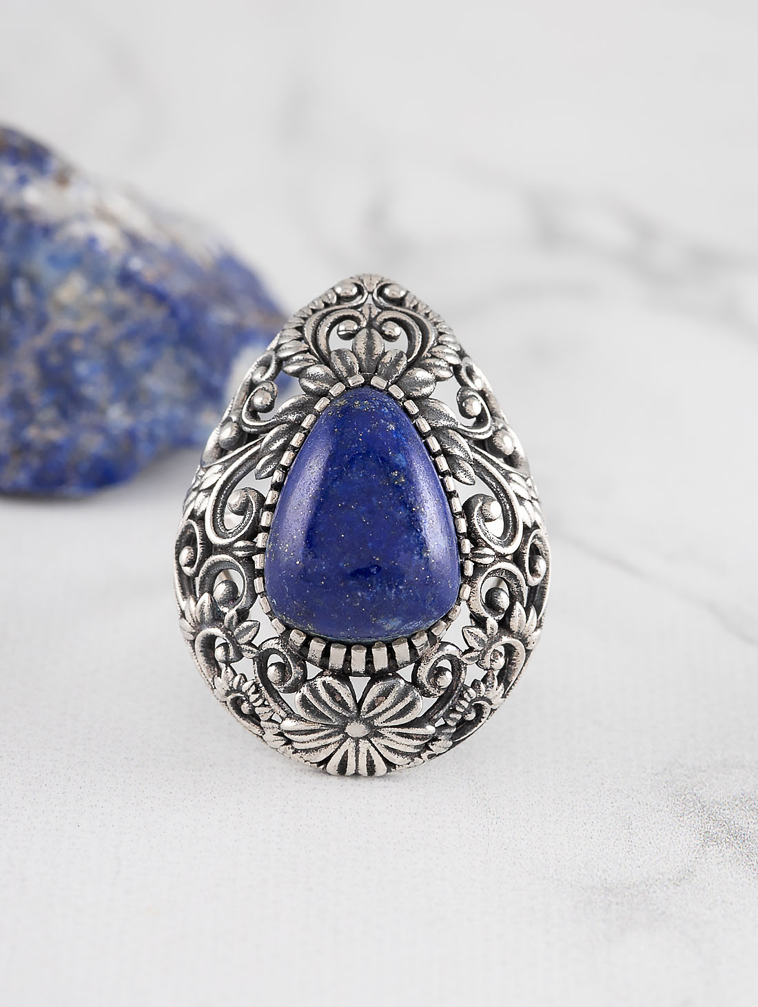 Rrr1475z Лазурит Кольцо (Ag 925)