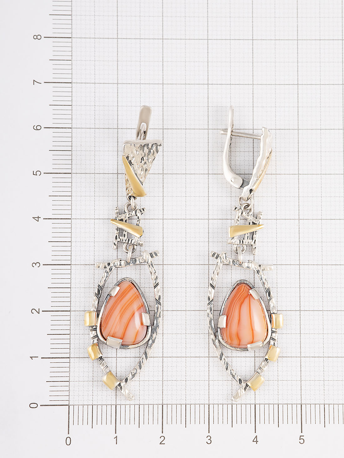 Err1462z Агат Серьги (Ag 925)