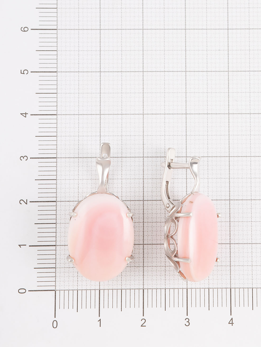 1578R Перламутр Серьги (Ag 925)