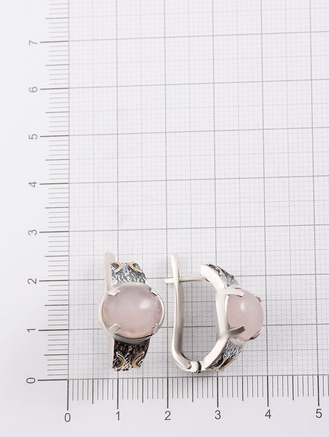 Err1474z Роз.кварц Серьги (Ag 925)