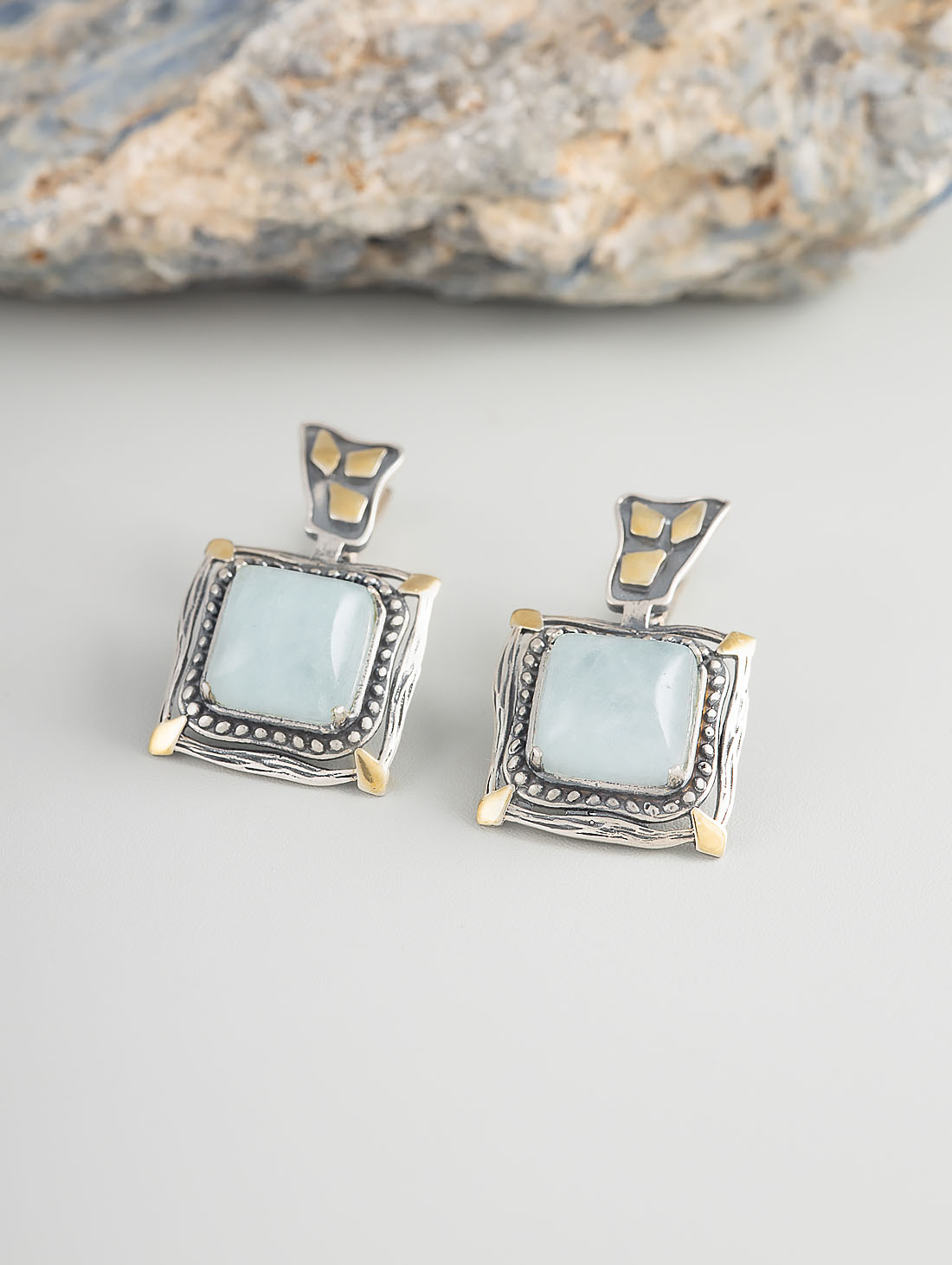 Err1340z Аквамарин Серьги (Ag 925)