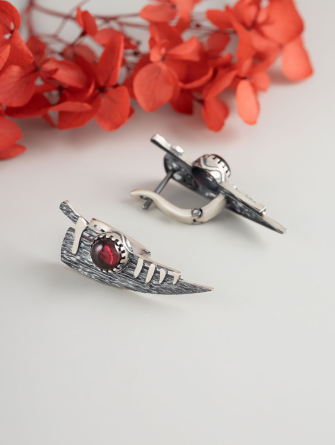Err1498 Гранат Серьги (Ag 925)