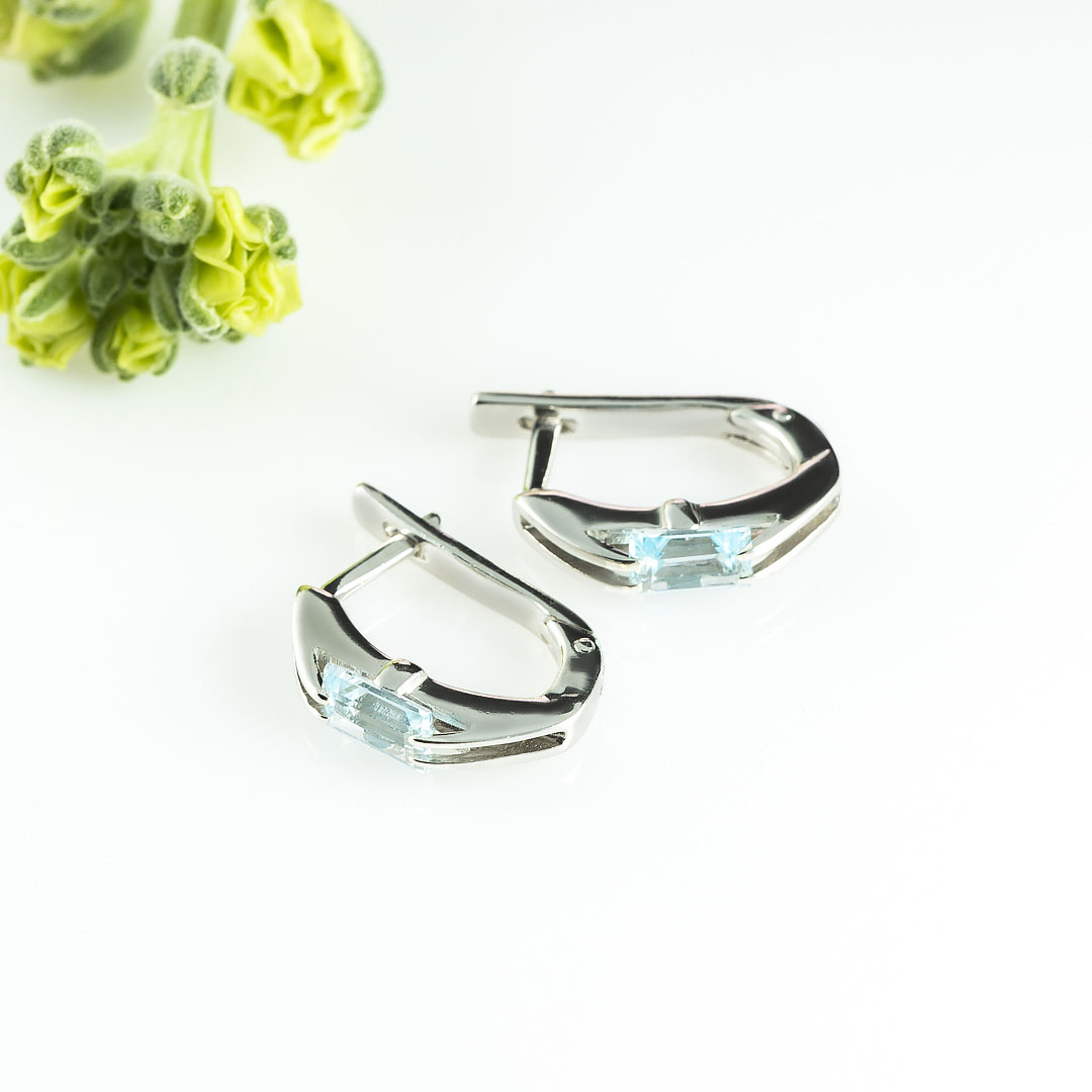 1250R Топаз Серьги (Ag 925)