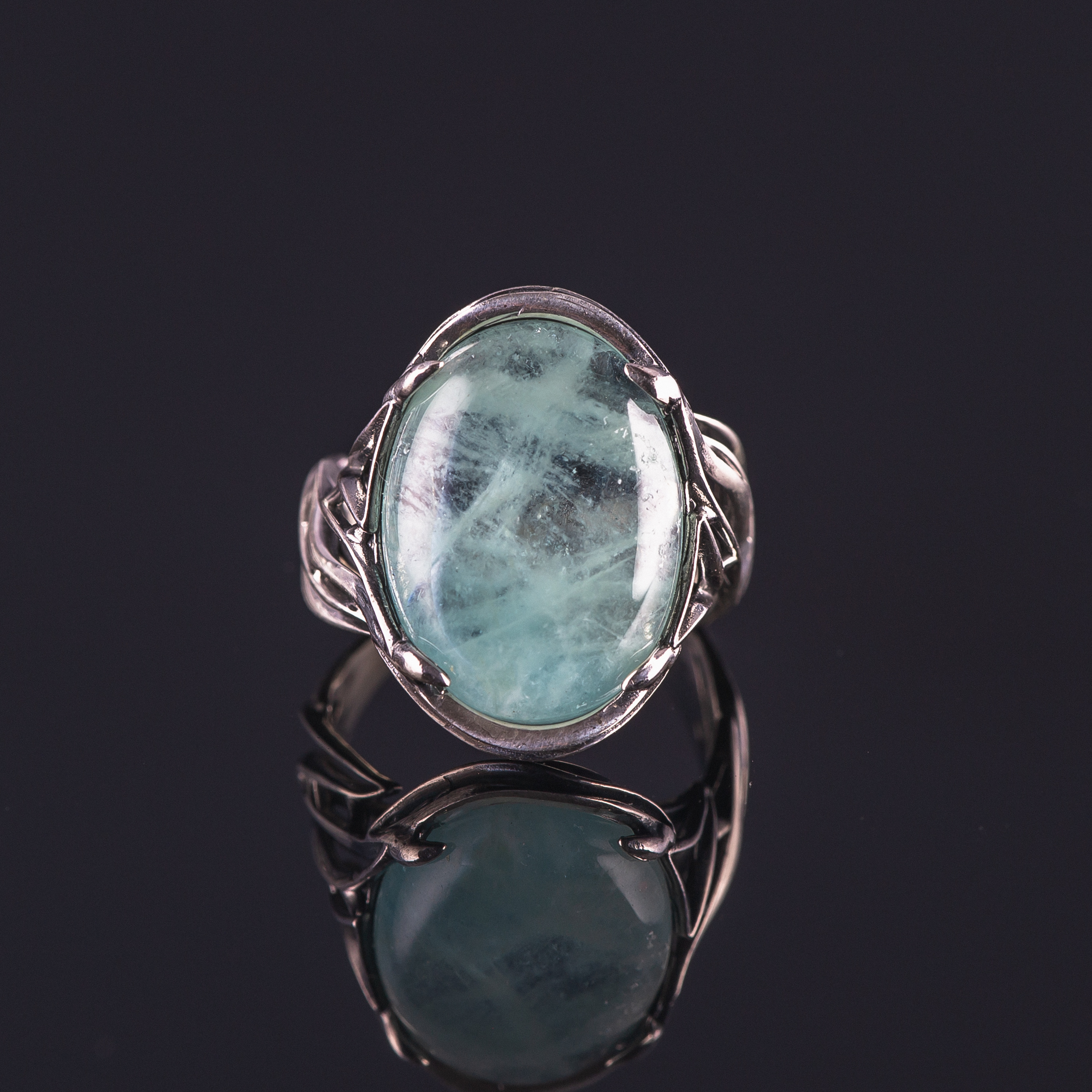 04101/аква Кольцо (Ag 925)