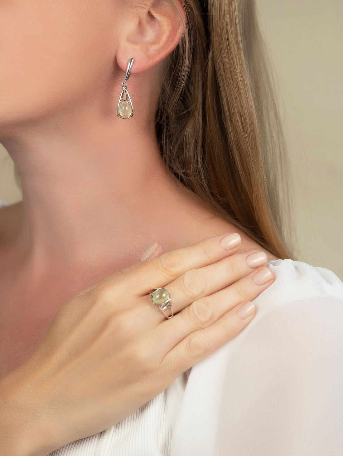 0294 Пренит Кольцо (Ag 925)