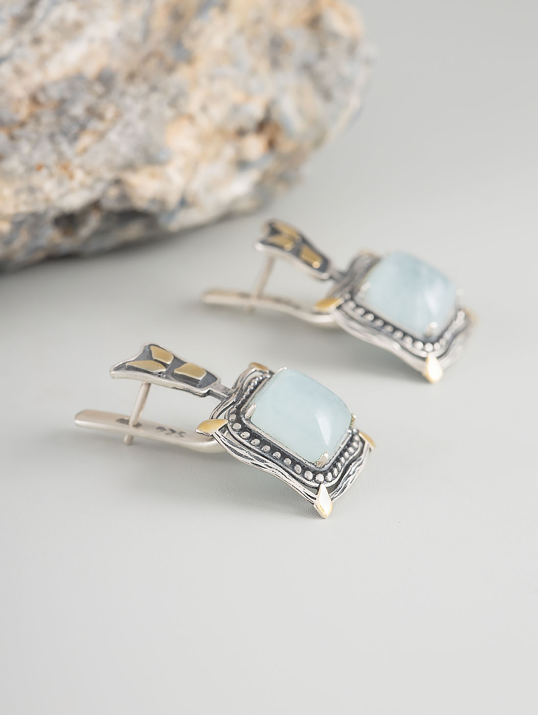 Err1340z Аквамарин Серьги (Ag 925)