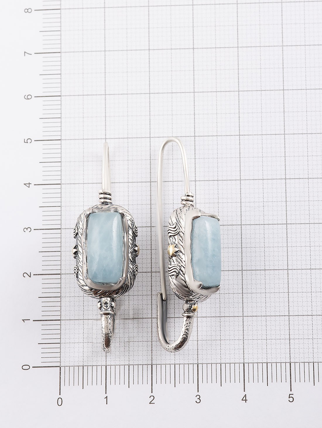 Err1350z Аквамарин Серьги (Ag 925)