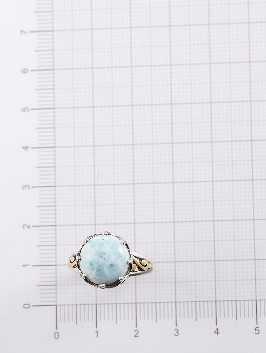 Rrr1484z Ларимар Кольцо (Ag 925)