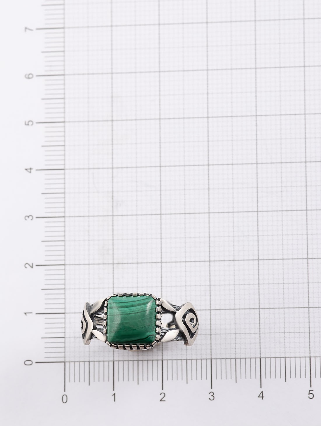 Rrr1496 Малахит Кольцо (Ag_925)