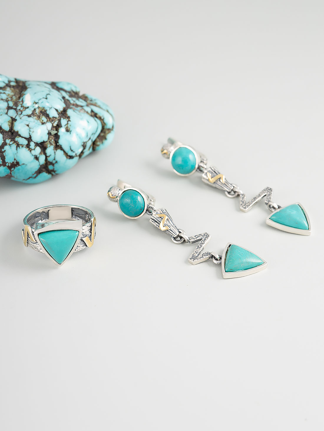 Err1198z Бирюза Серьги (Ag 925)