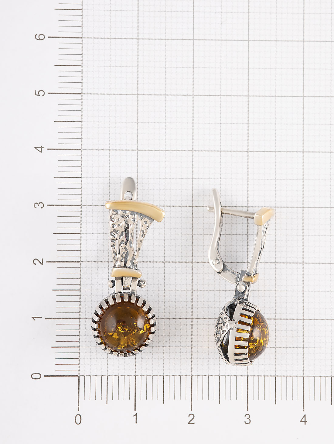 Err1503z Янтарь Серьги (Ag 925)